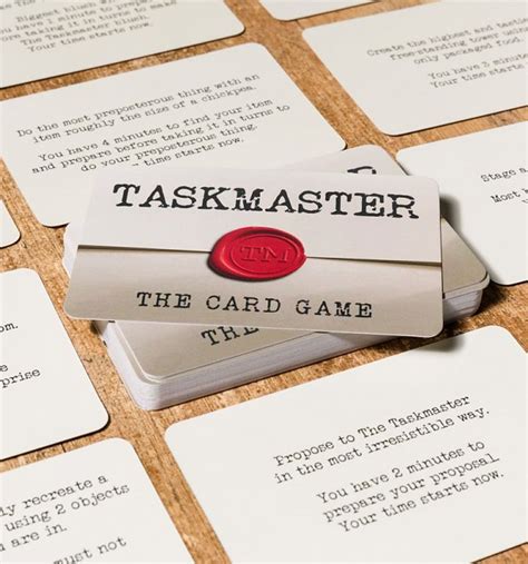 taskmaster board game cards